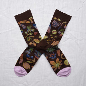 CALCETINES Bonne Maison dark brown sprinkled