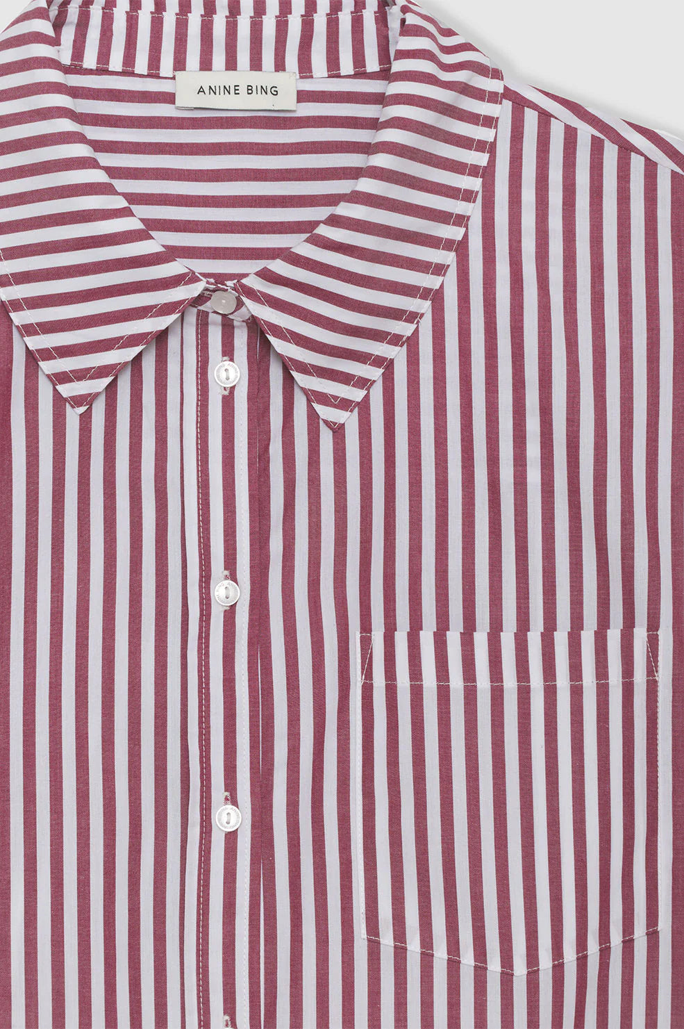CAMISA Anine Bing AW23 Mika stripes white and red