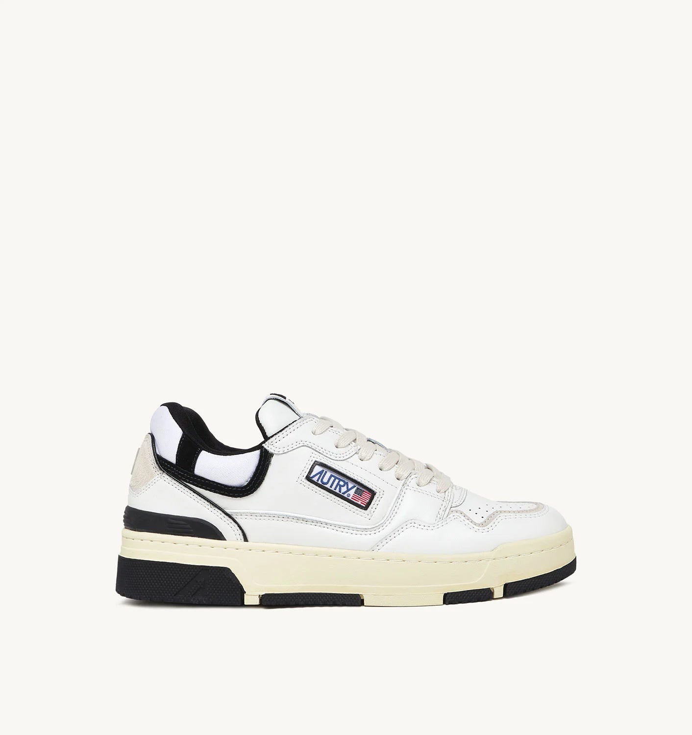 DEPORTIVAS Autry AW23 CLC SNEAKERS IN LEATHER COLOR WHITE AND BLACK