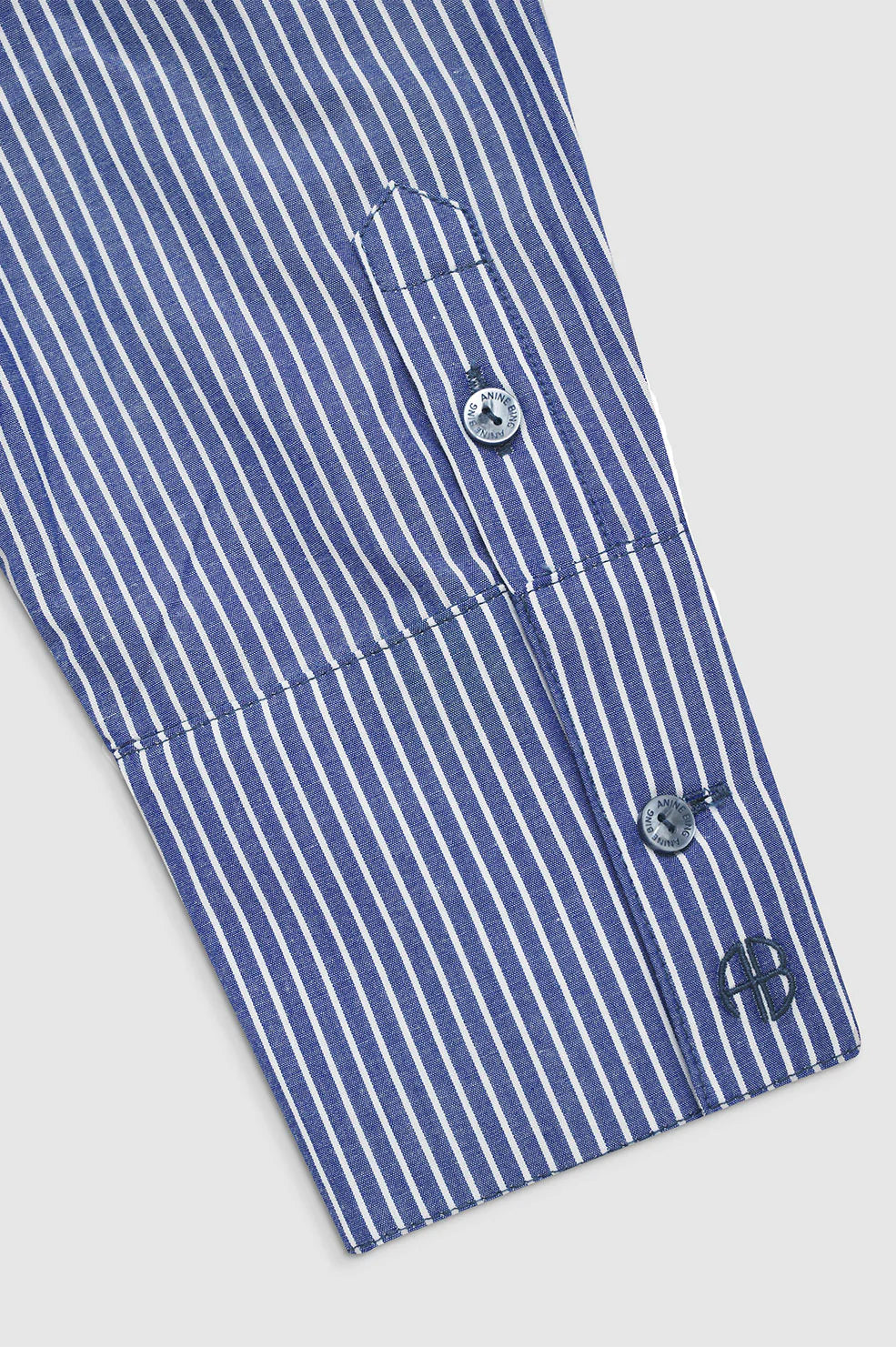 CAMISA Anine Bing AW23 Mika stripes white and blue